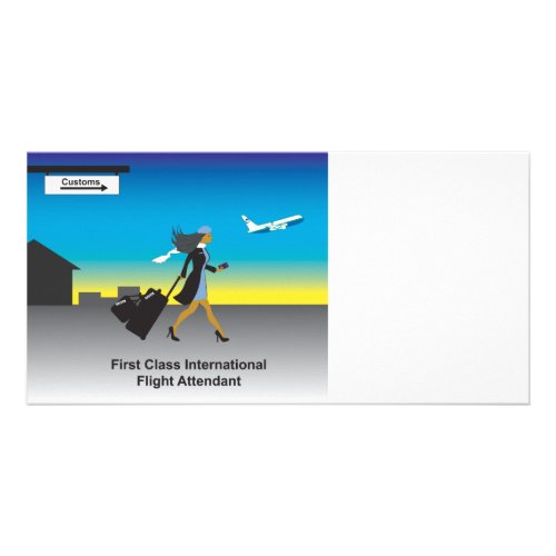 1st Class International Flight Attendant Card