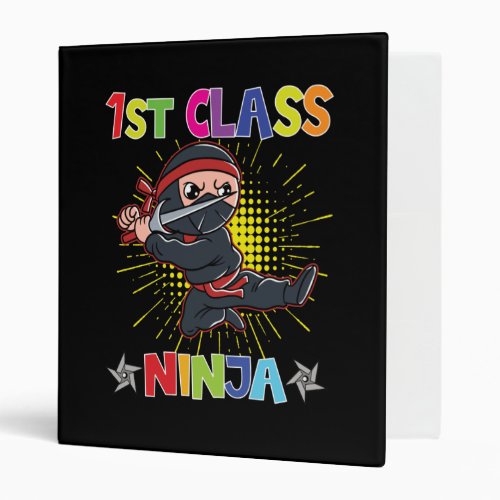 1st Class Ninja School Enrollment 3 Ring Binder