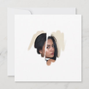 1st Class White Graffiti Heart Frame Card