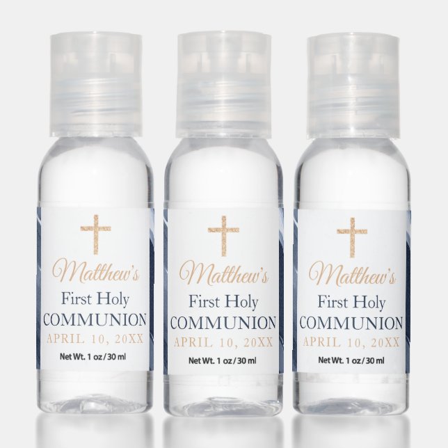 1st Communion, Baptism boy Favor Hand Sanitizer (Set)