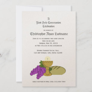 1st Communion Bread of Life Invitation
