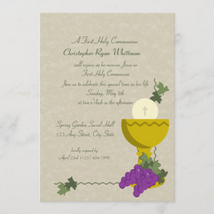 1st Communion Chalice Invitation