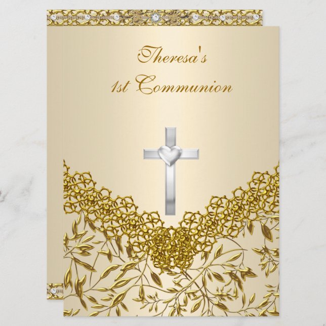 1st Communion Party Invitation (Front/Back)