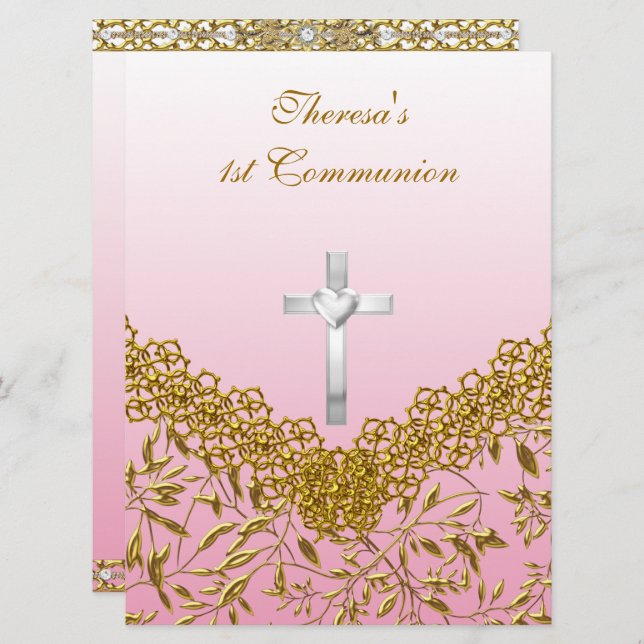 1st Communion Party Invitation (Front/Back)