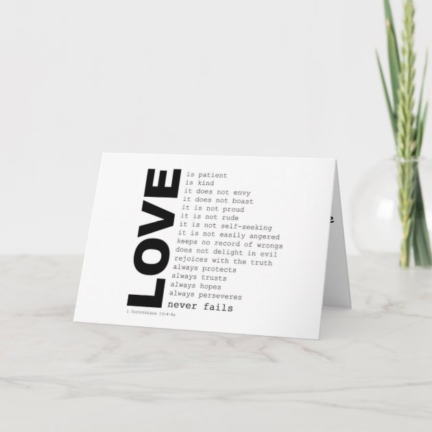 1st Corinthians 13 4 THE LOVE VERSE Card Zazzle   1st Corinthians 13 4 The Love Verse Card Ra1a733bca3e243c18d9fc855fdb5f86c Udfaq 630 