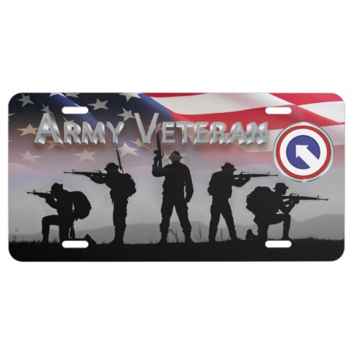 1st Corps Support Command Army Veteran License Plate