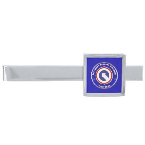 1st Corps Support Command  Silver Finish Tie Bar