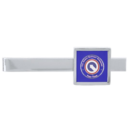 1st Corps Support Command  Silver Finish Tie Bar (Front)