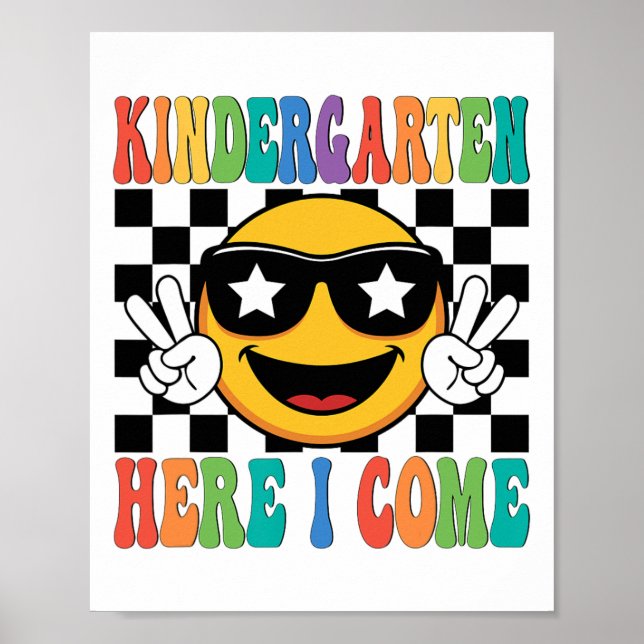 1st Day First Day Of Kindergarten Here I Come Back Poster (Front)
