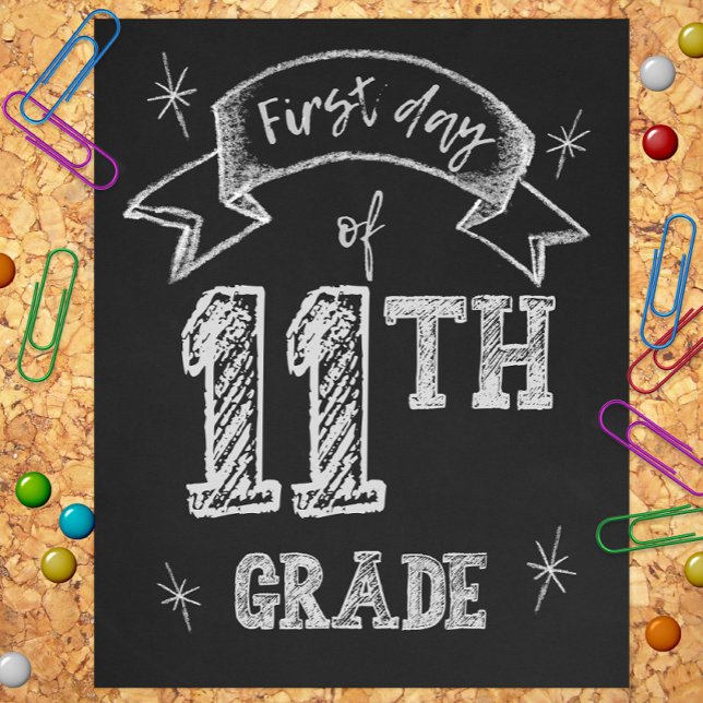 1st Day of 11th Grade, First Day of School, Junior Photo Print (Creator Uploaded)