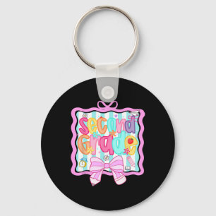 1st Day Of 2nd Grade Preppy  Keychain