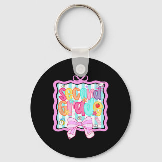 1st Day Of 2nd Grade Preppy Keychain