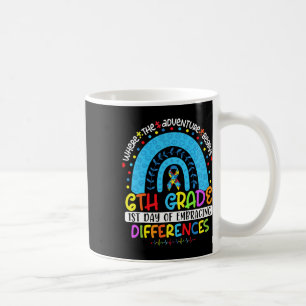 1st Day Of Embracing Differences 6th Grade Autism Coffee Mug