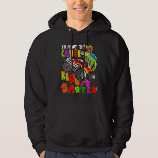 1st Day Of Kindergarten I'm Ready To Crush Dinosau Hoodie