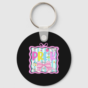 1st Day Of Pre-kindergarten Preppy Back To School Keychain