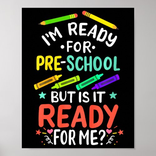 1st Day Of Preschool Pre_k First Day Of School  Poster