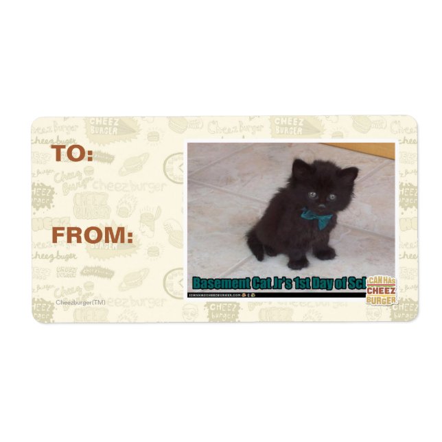 1st Day of School Label (Front)