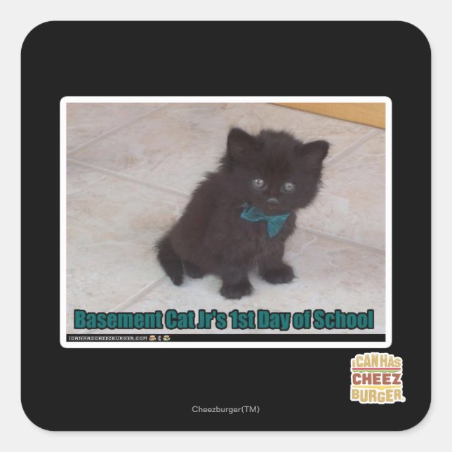 1st Day of School Square Sticker (Front)