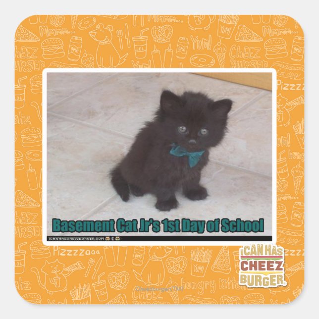 1st Day of School Square Sticker (Front)