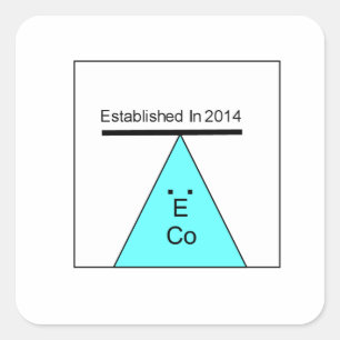 1st E Logo Square Sticker