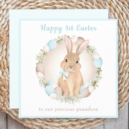 1st Easter card bunny grandson Easter card