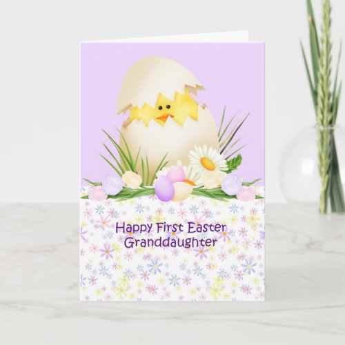 1st Easter Granddaughter Holiday Card