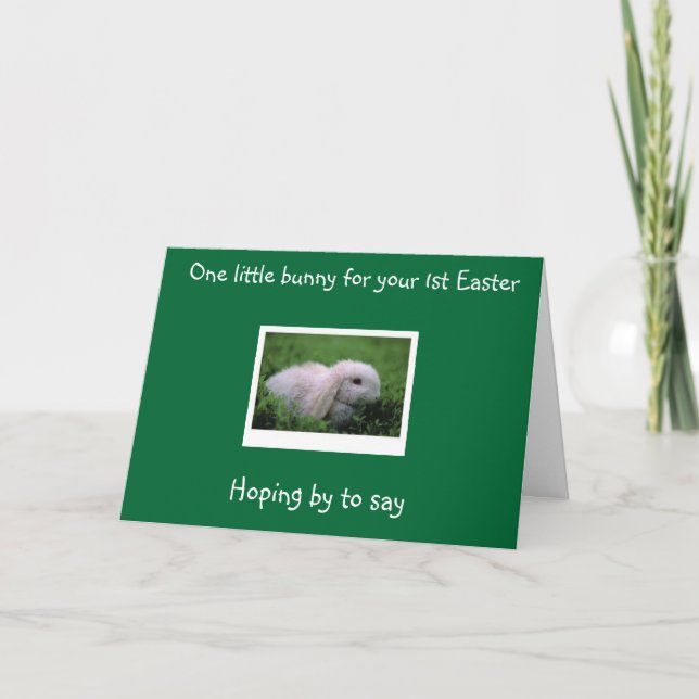 "1st EASTER" HIPPITY HOPPITY WISHES Holiday Card (Front)