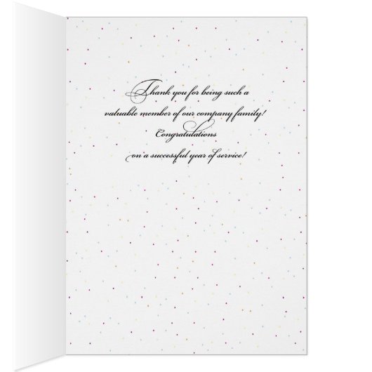 1st Employee Anniversary Sky, Congratulate Thank (Inside (Right))