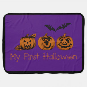 1st Fall/Halloween/pumpkin Baby Blanket