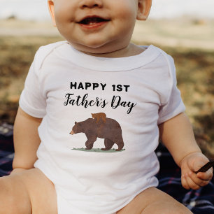 1st Father's Day Bear Baby Bodysuit