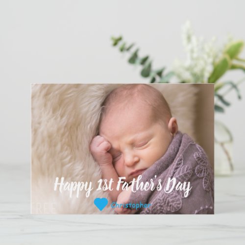 1st Fathers Day Holiday Card
