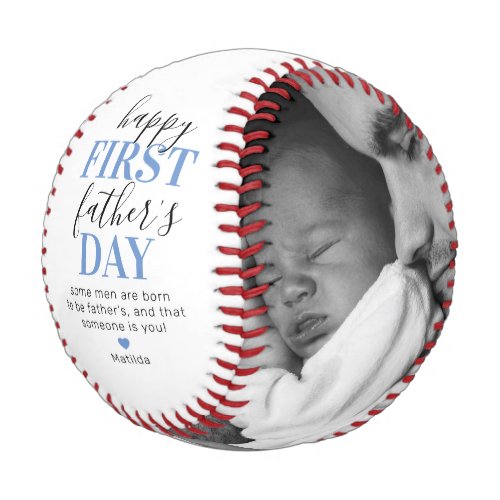 1st Fathers Day Photo Baseball
