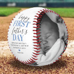1st Father's Day Photo Baseball<br><div class="desc">Celebrate a milestone occasion with our first Father's Day baseball gift. Emblazoned with the heartfelt message 'Happy First Father's Day' and inspiring quote 'Some men are born fathers, and that someone is you!', this gift is sure to touch him deeply. Customize it with your child's name and add two special...</div>