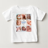 1st Father's Day Photo Collage Baby T-Shirt (Front)