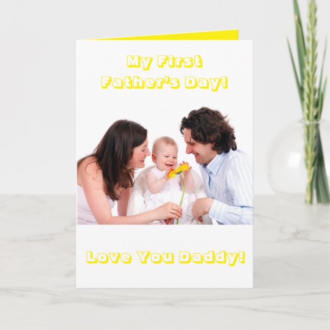 1st Father's Day Tie...ed Together Photo Card (Front)