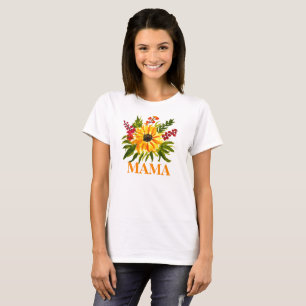 1st First Birthday Mama Party Sunflower Mother T-Shirt