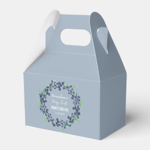 1st First Birthday Party Blueberry Baby Boy Favor Boxes