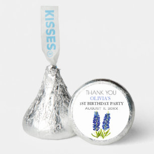 1st First Birthday Party Bluebonnets Baby Girl Hershey®'s Kisses®