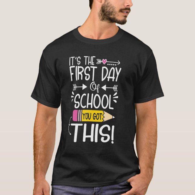 1st First Day Of School For Teacher Boys Girls Tee (Front)