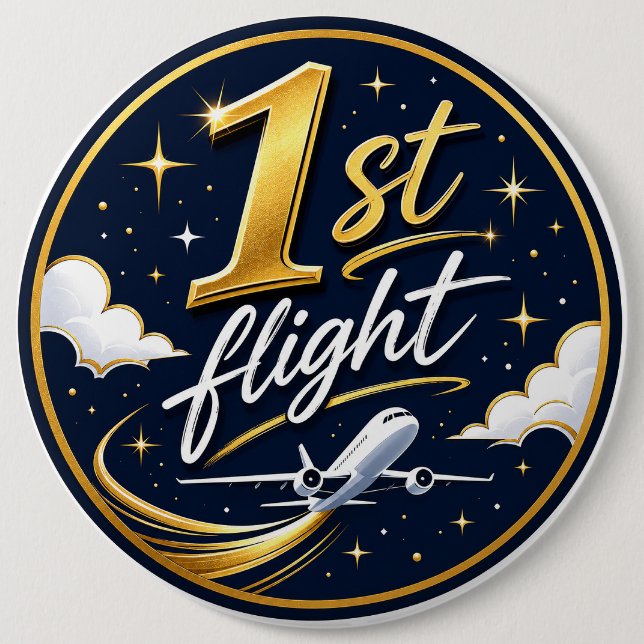 1st flight airplane  button (Front)