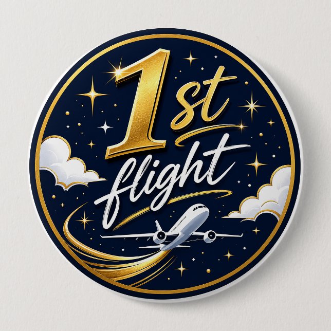 1st flight airplane  button (Front)