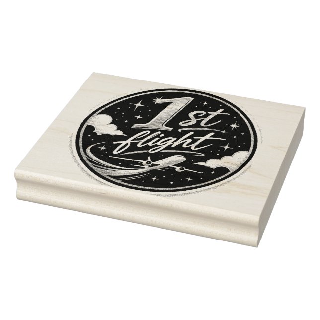 1st flight airplane  rubber stamp (Stamp)