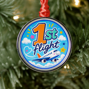 1st flight colorful airplane souvenir metal ornament