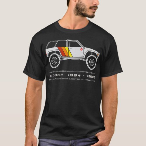 1st Gen 4Runner 19841989 Caged  Striped White S T_Shirt