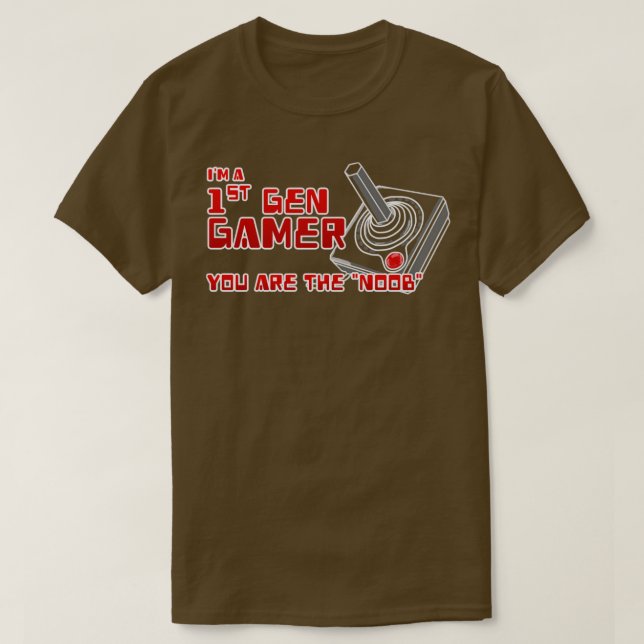 1st gen gamer you noob T-Shirt (Design Front)