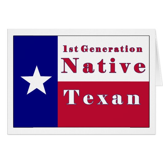 1st Generation Native Texan Flag Cards (Front Horizontal)