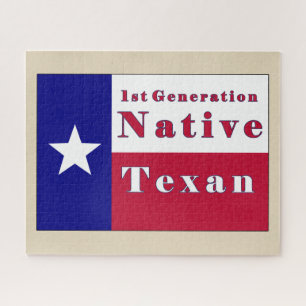 1st Generation Native Texan Flag Jigsaw Puzzle