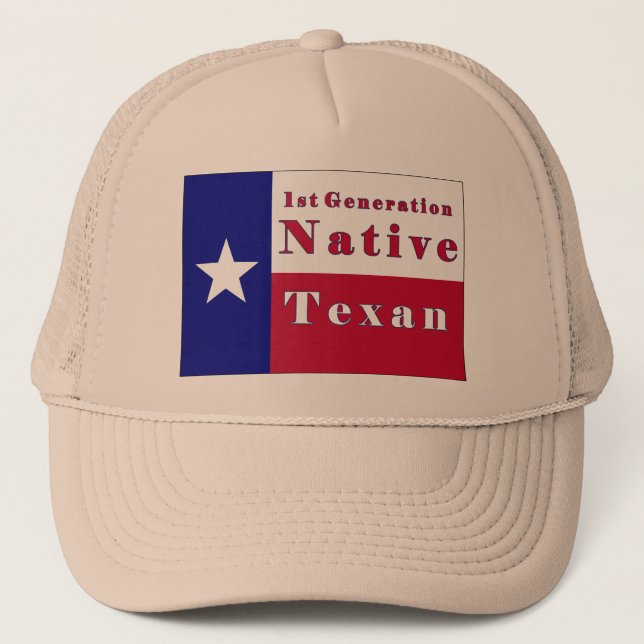 1st Generation Native Texan Flag Trucker Hat (Front)
