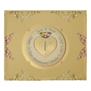 1st Golden Wedding Anniversary Duvet Cover