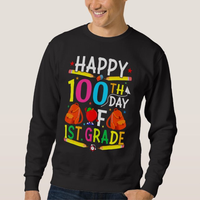 1st Grade 100th Day of School Shirt 100 Days of Sc (Front)